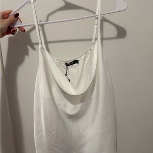 Nasty Gal NWT White Cowl Neck Camisole